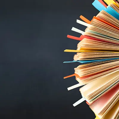 a closeup of a rolodex